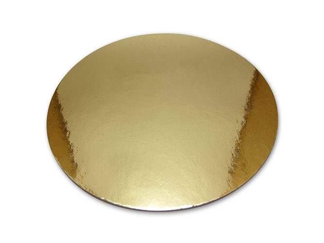 Kökuplatti gylltur hringl. 24cm 100stk/ks