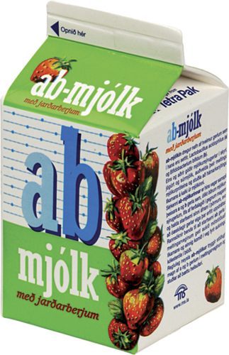 MS AB Mjólk m/jarðarberjum 10×500 g/ks