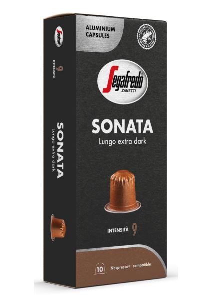 Segafredo (N) Sonata Lungo X Dark 9 10×10 kaffihylki