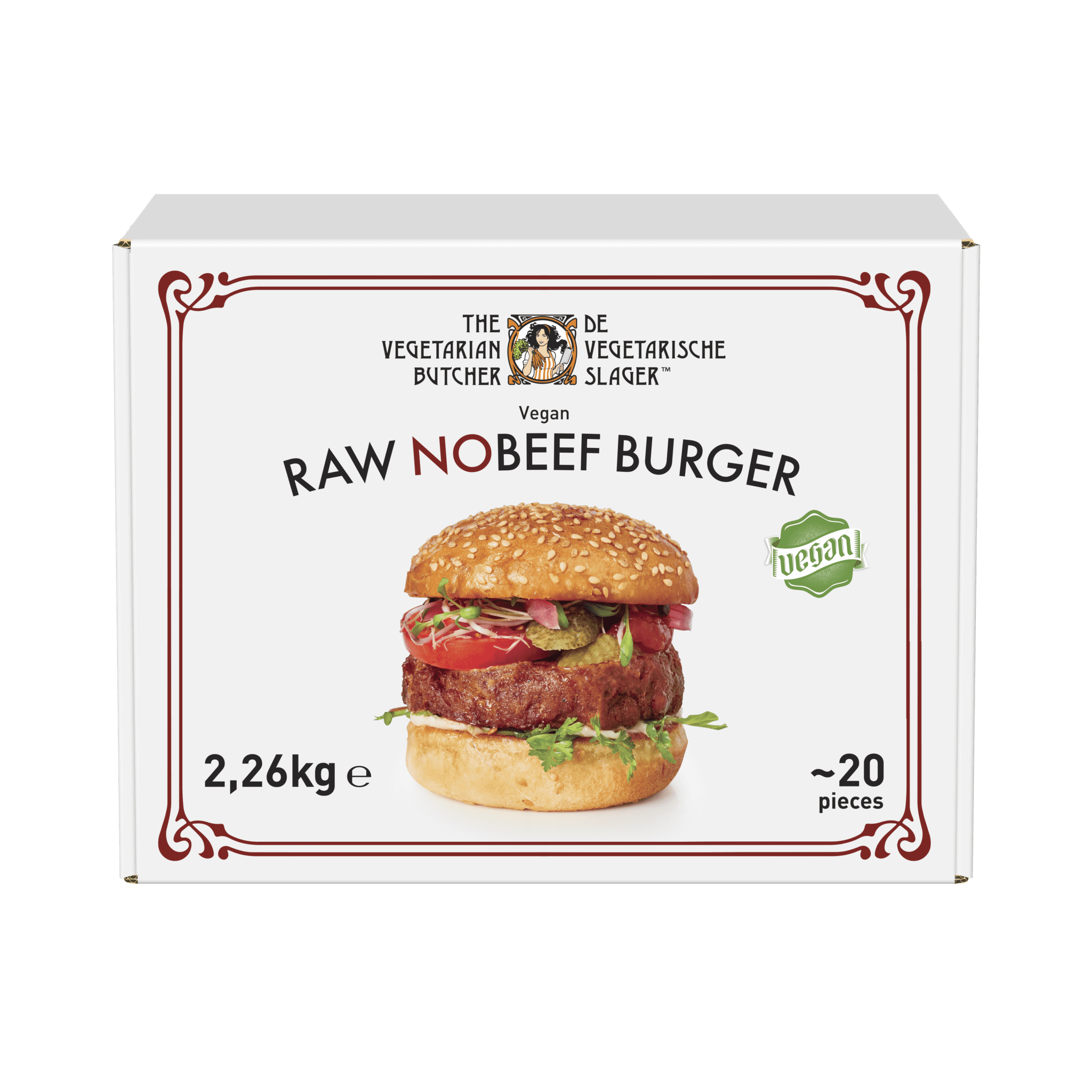 The Vegetarian Butcher Raw NoBeef Burger 1×2,26kg(20x113g)