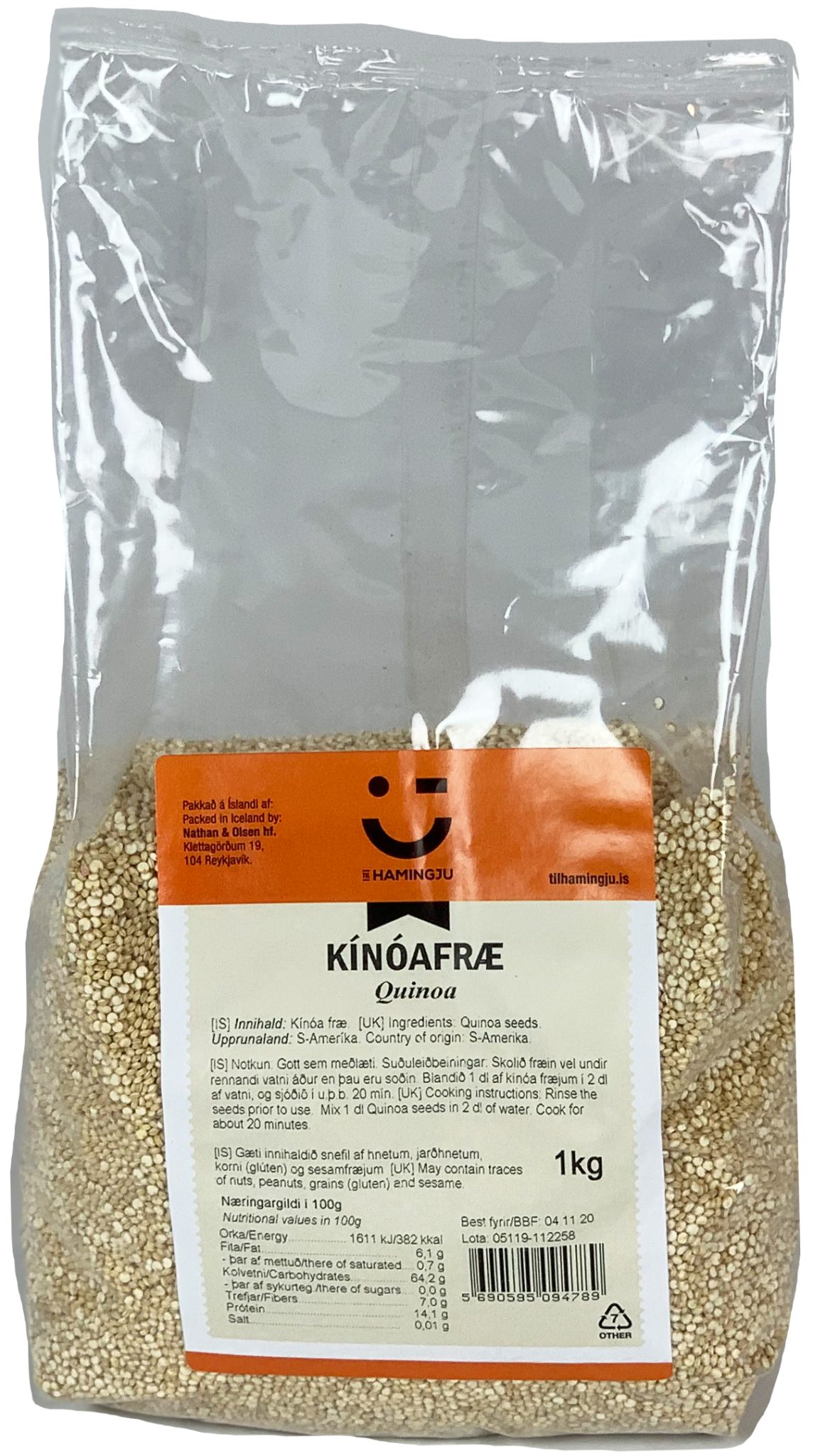 Ekran Kínóa (Quinoa) fræ 1kg (6)