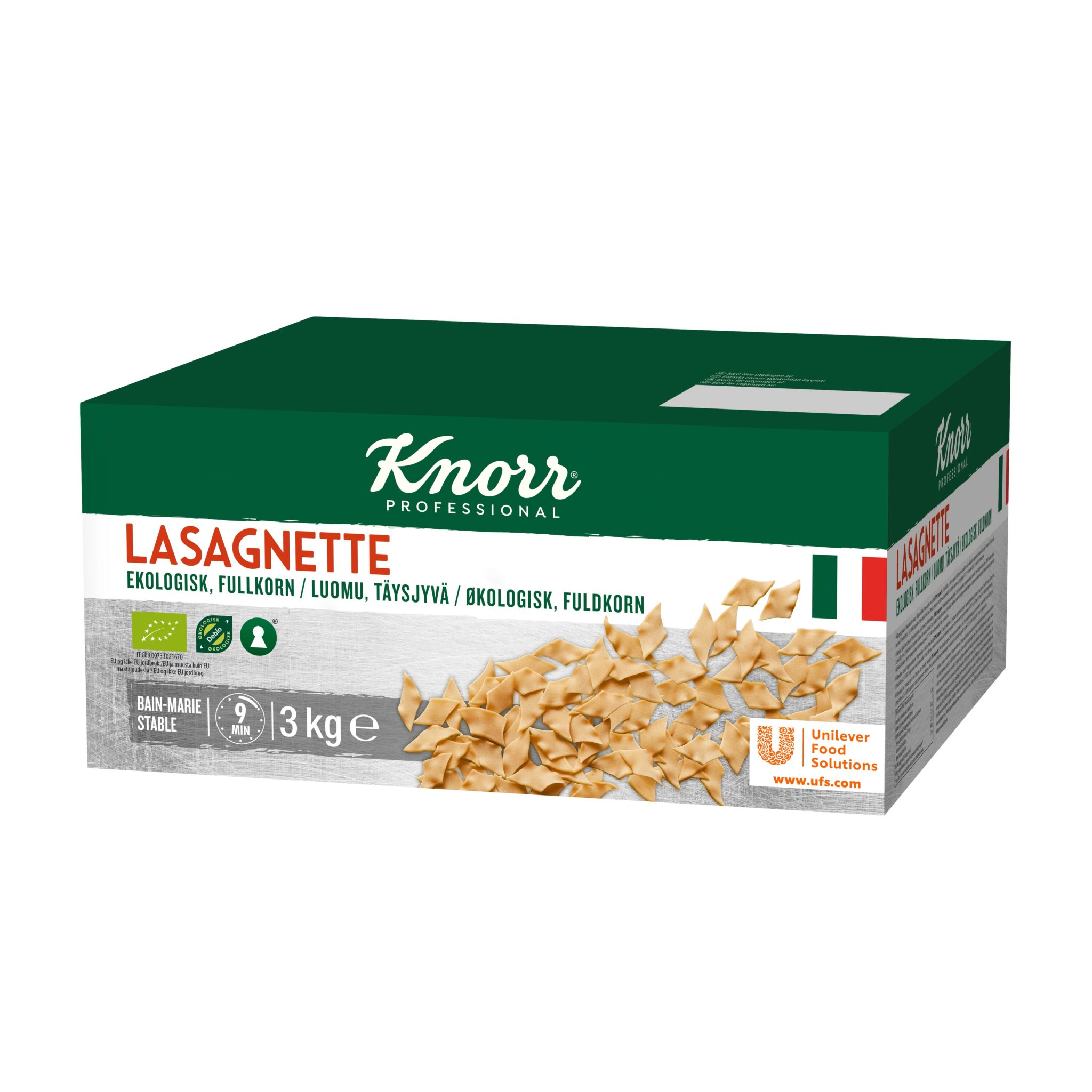 Knorr Lasagnette Fuldkorn lífrænt 3kg