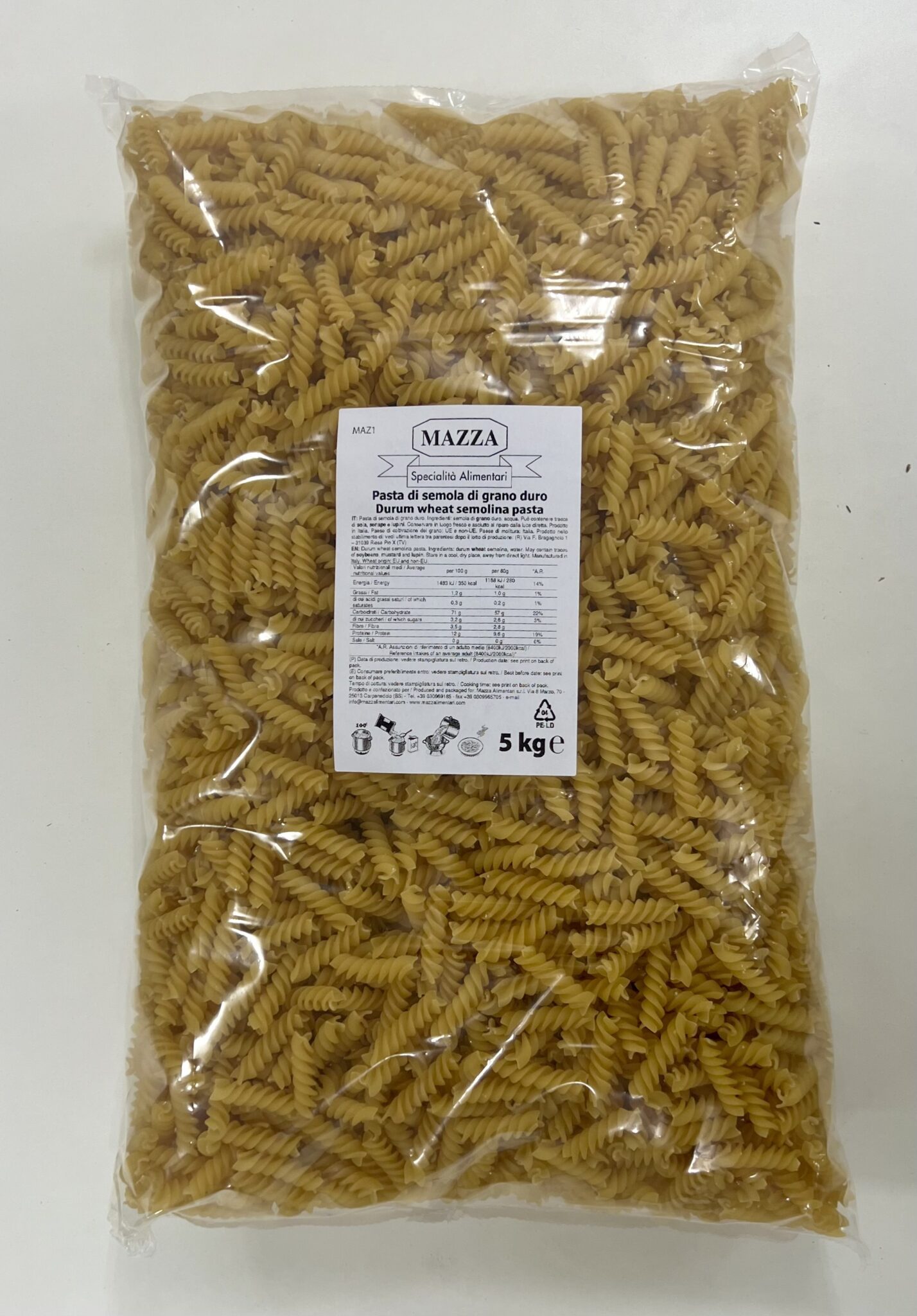 Pasta fusilli 5kg (2stk/ks)