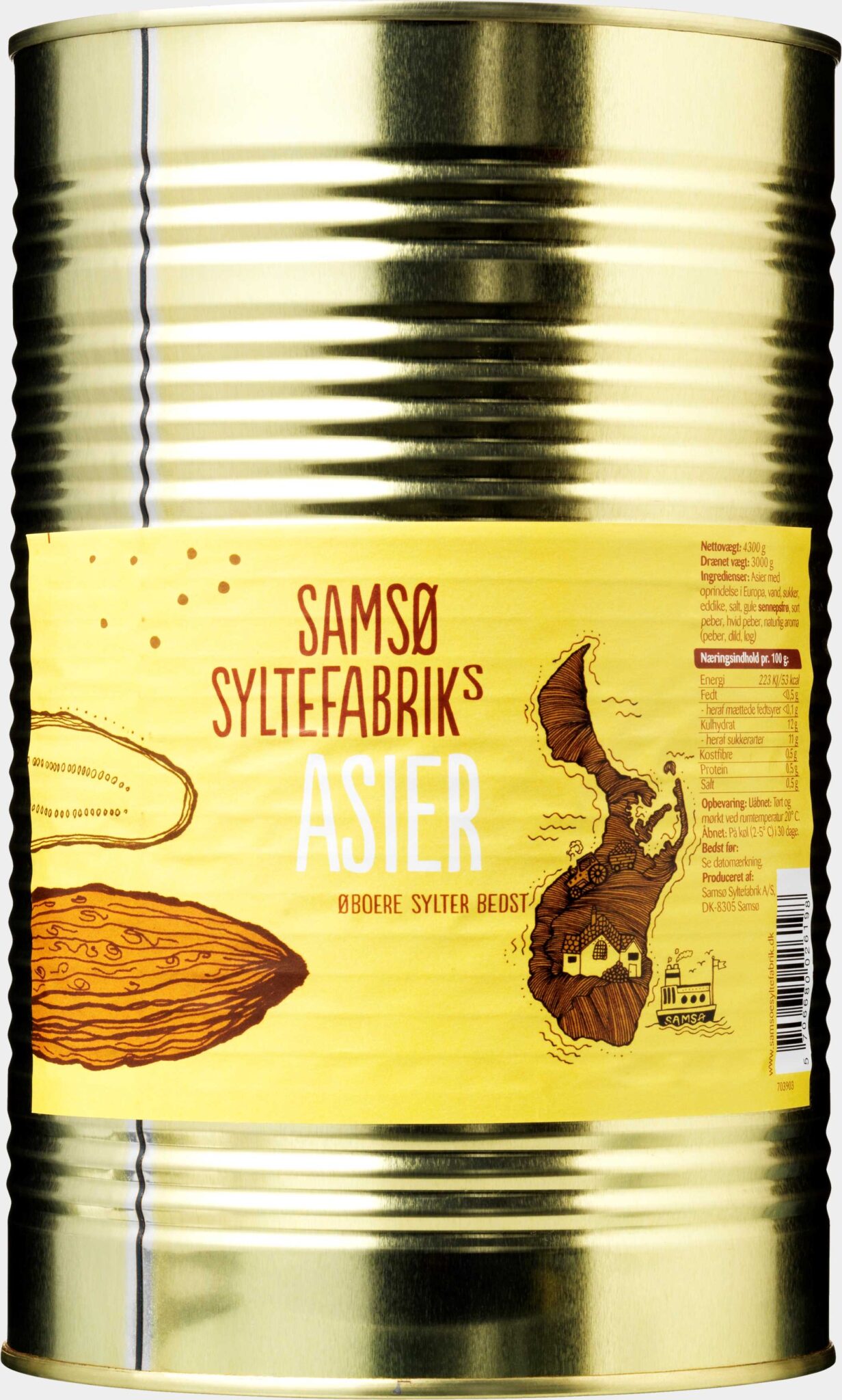 SAMSØ Asíur strimlar 4,3kg