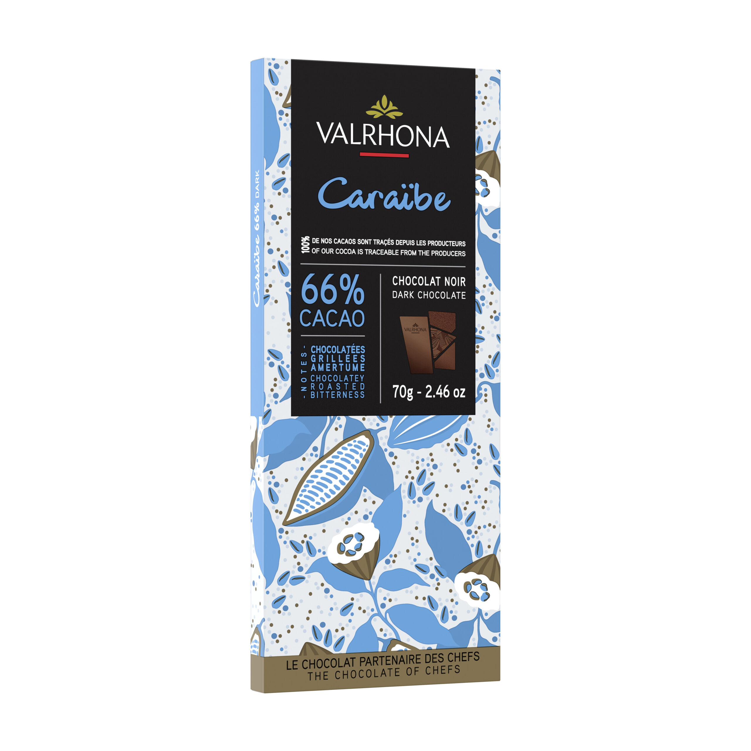 Valrhona Bar Caraibe 66% 70g(12)