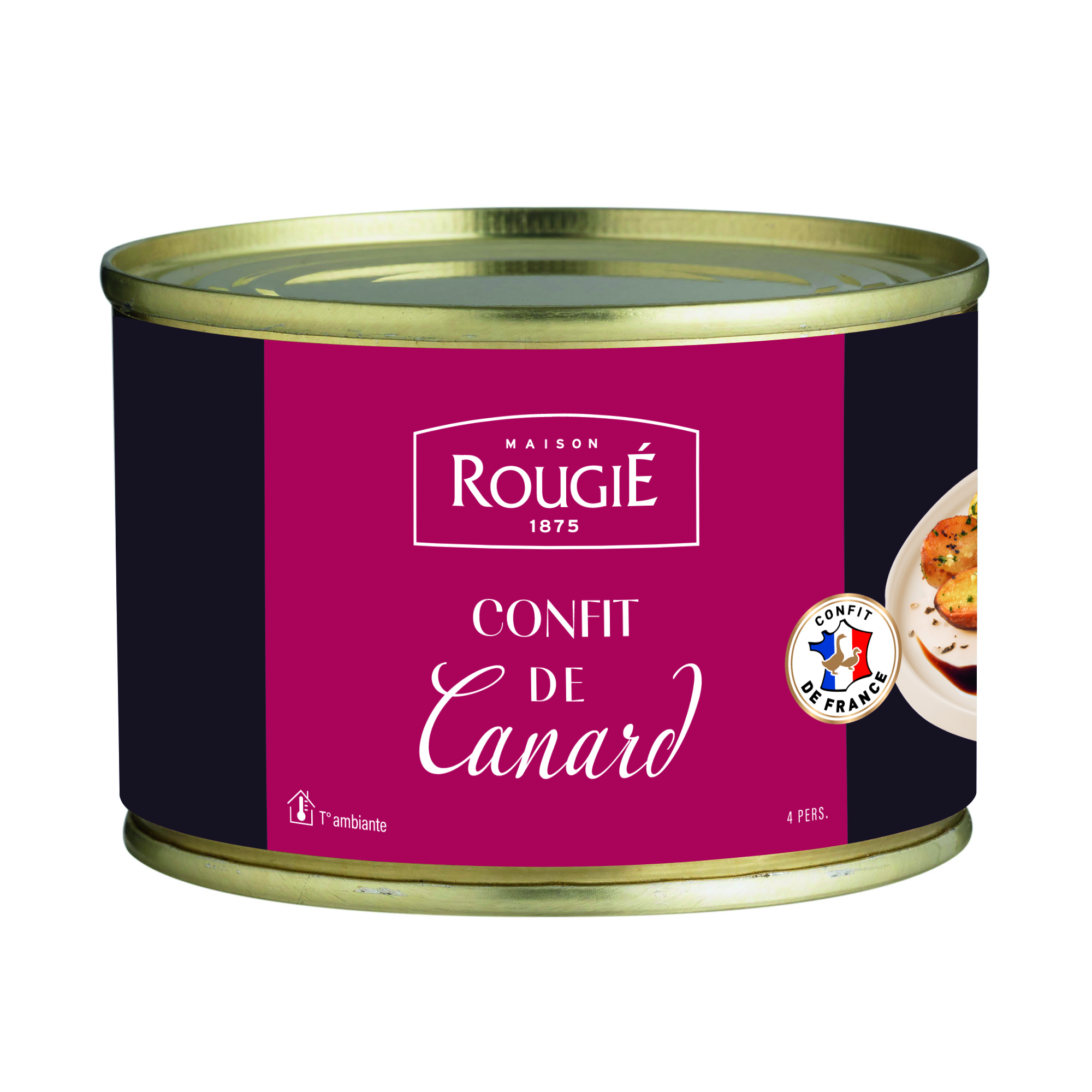 Rougié Anda Confit (4 læri) 1.35 kg/stk (6stk/ks)