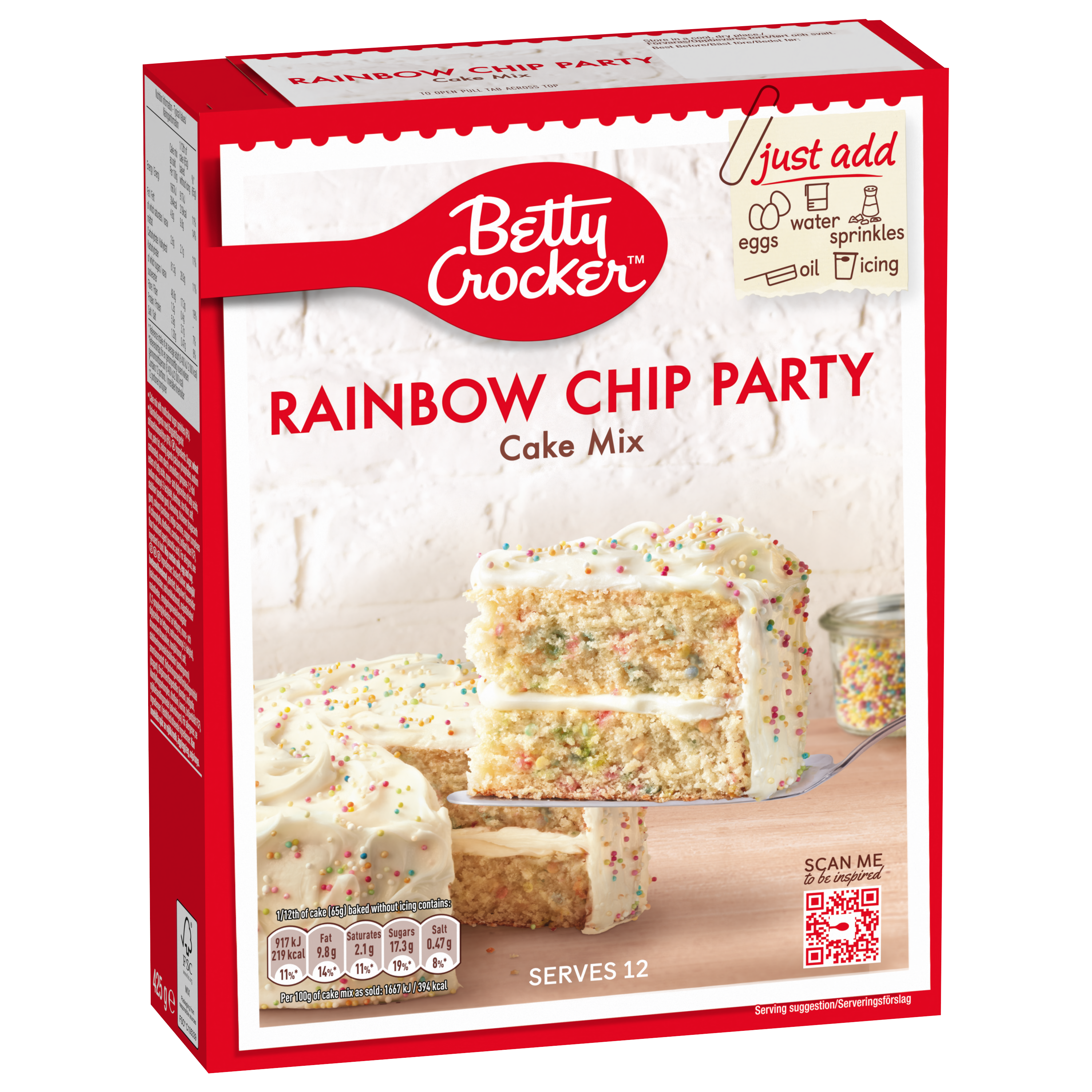 BC Party Rainbow Chip Cake 6x425g