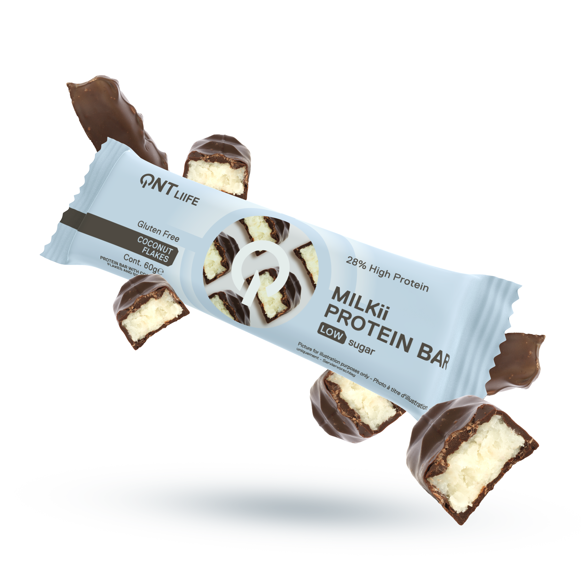 QNT Milkii Protein Bar Coconut flakes 12x60g(6)