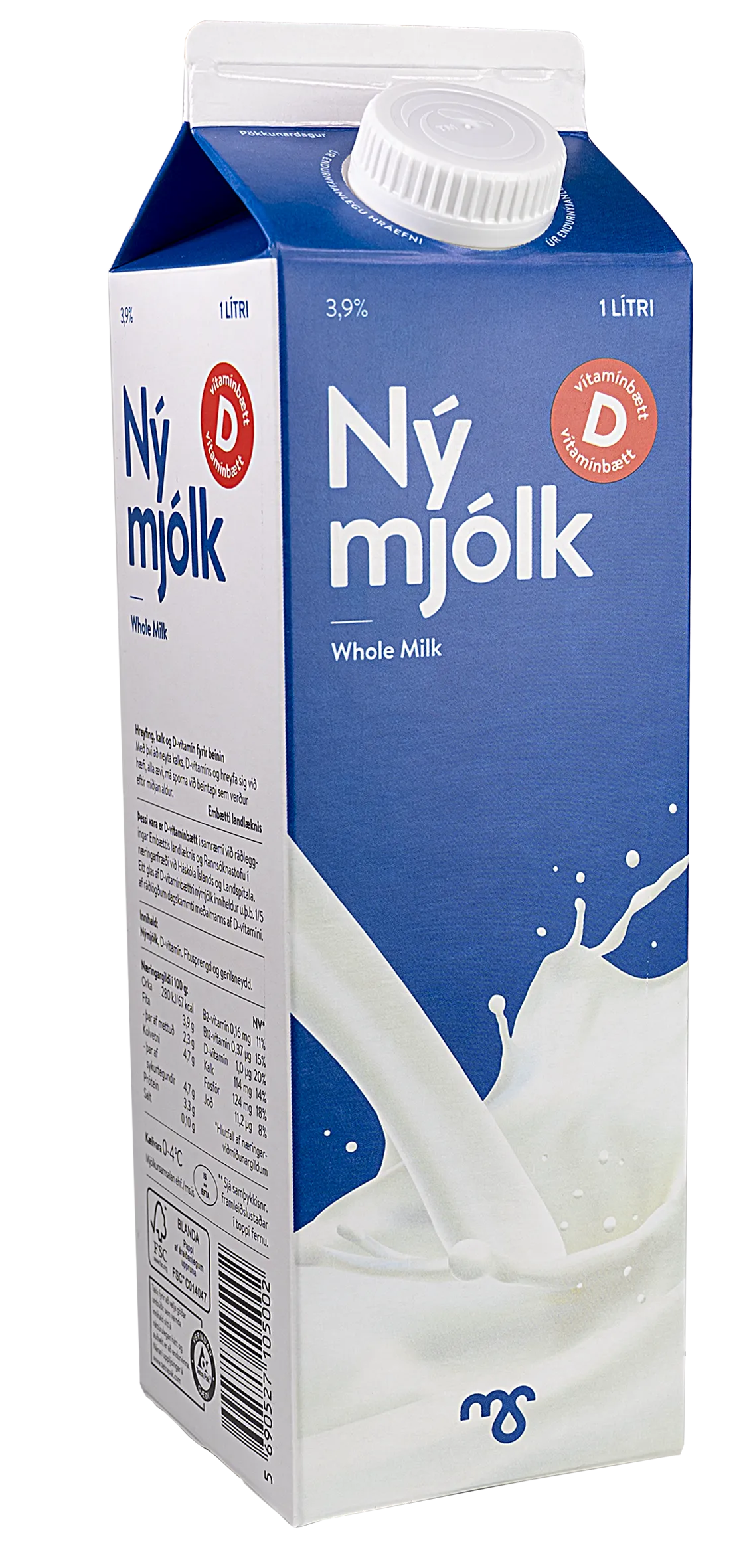 MS Nýmjólk D-vítamínbætt 10×1 L/ks