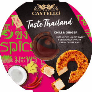 Castello Rjómaostur Taste Thailand Chili og Engifer 10x125g