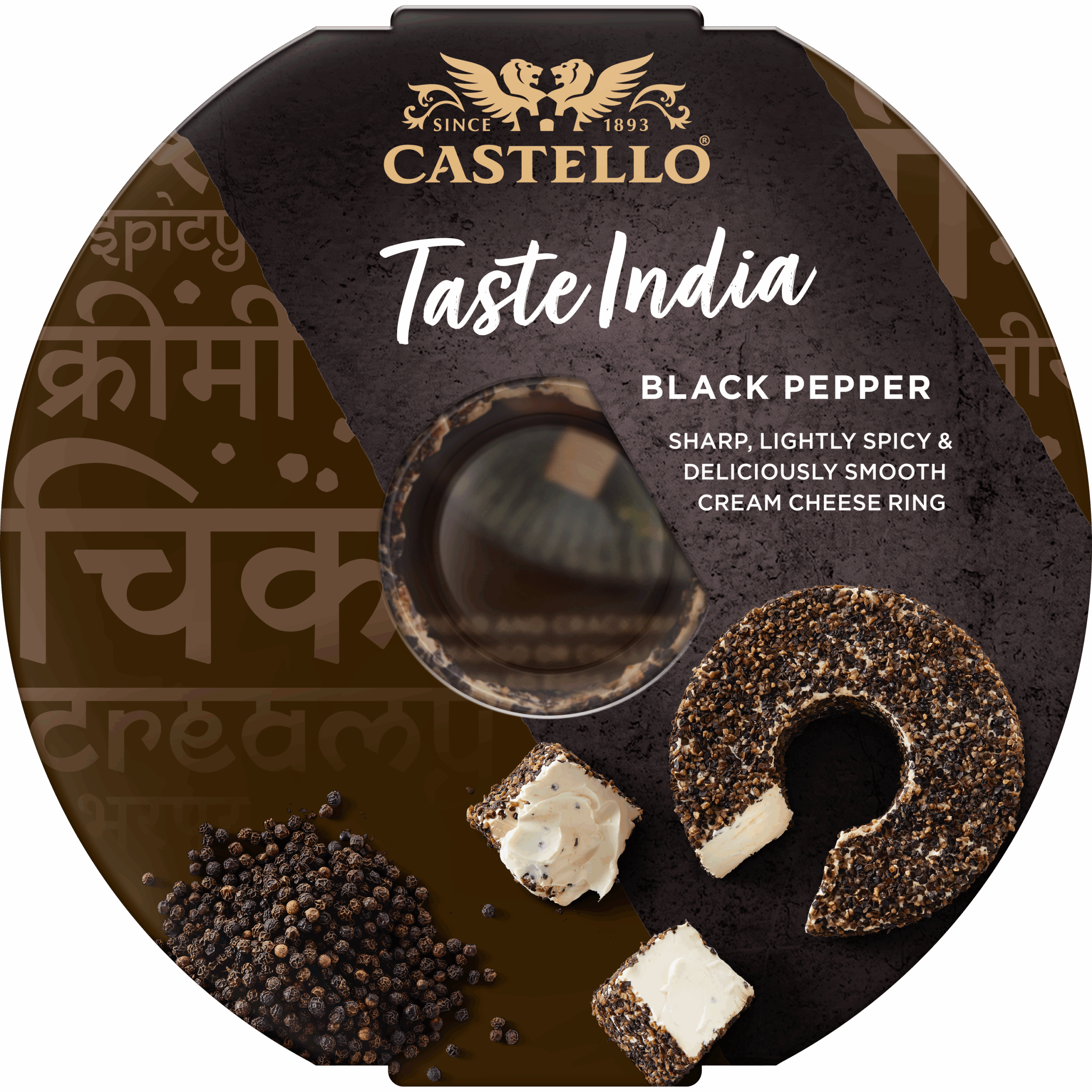 Castello Rjómaostur Taste India Pipar 10x125g