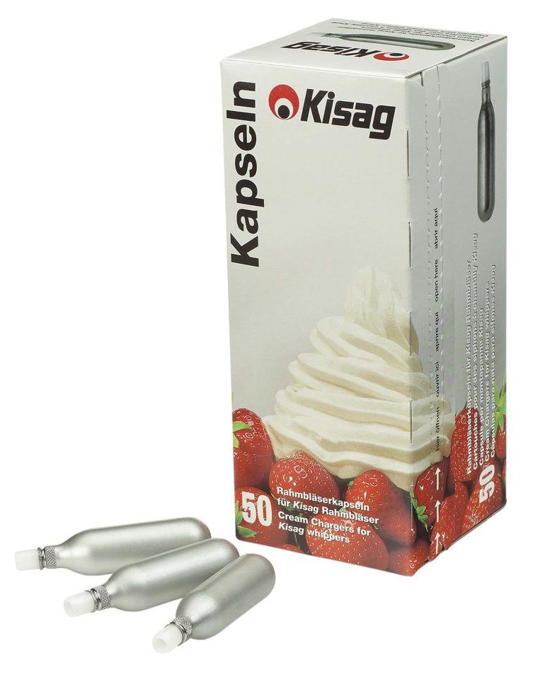 Gashylki Kisag hvítur endi 50stk (12pk/ks)